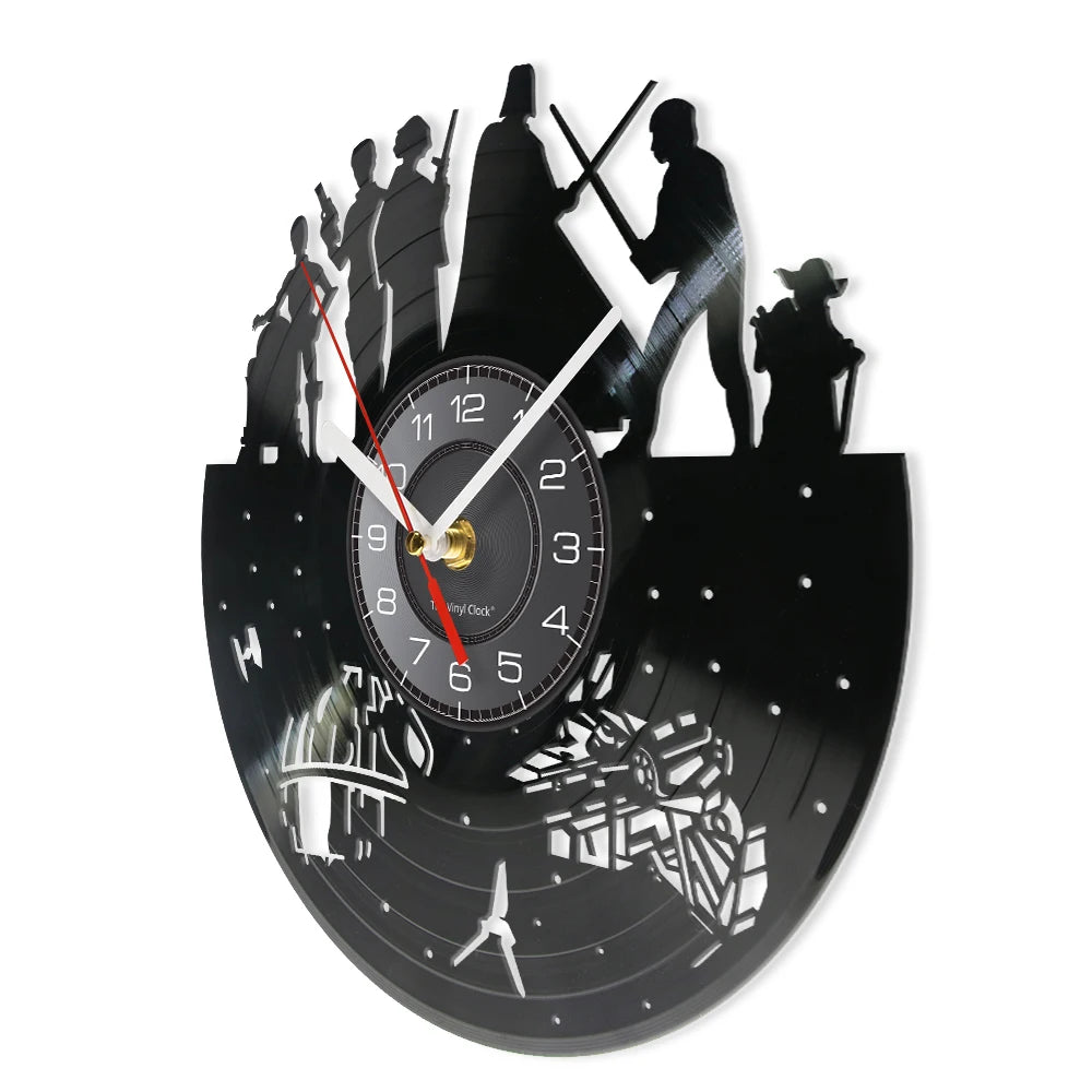 Horloge Murale Vinyle – Personnages du Film Star Wars