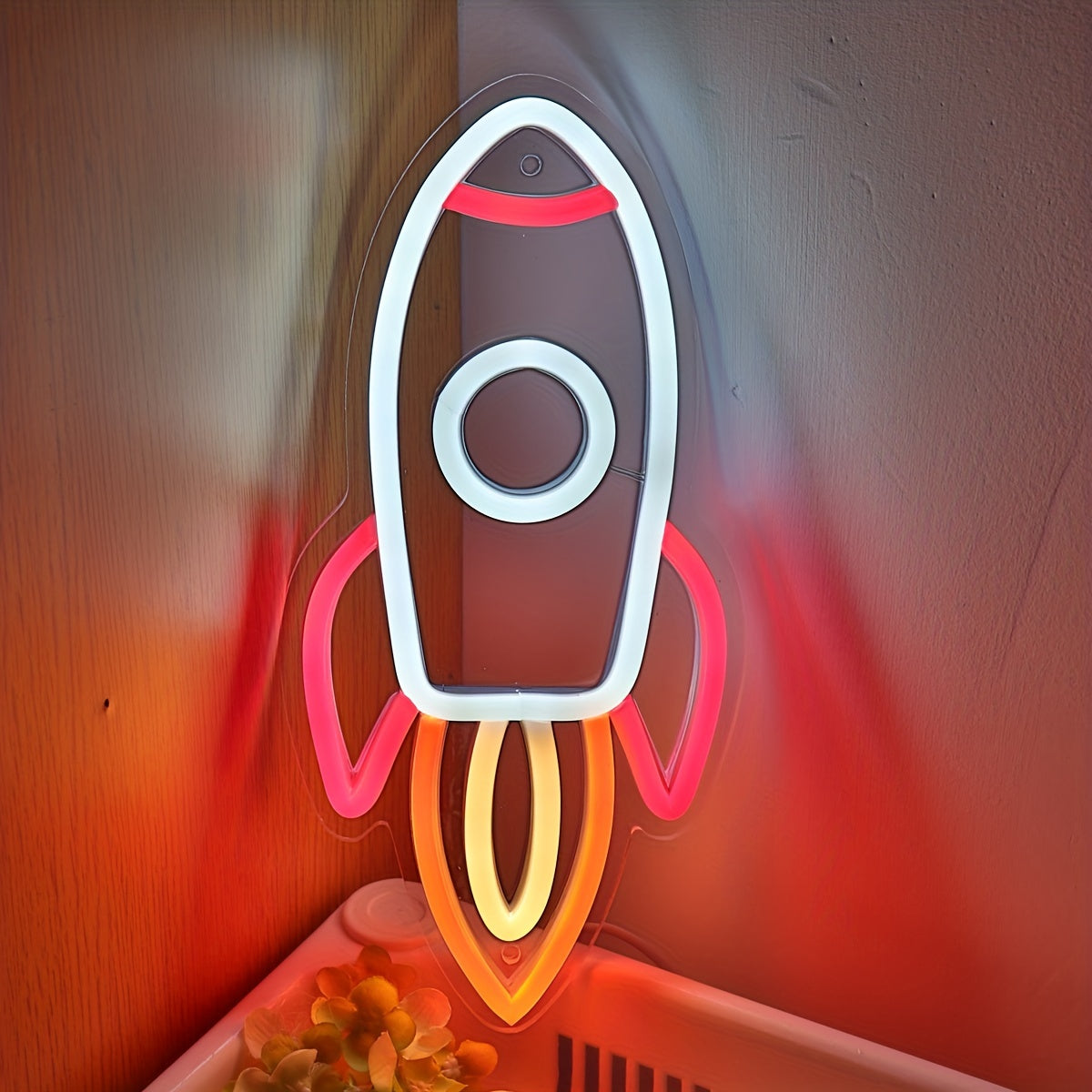 Panneau Néon LED - Design Fusée