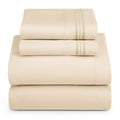Parure de Lit Microfibre Beige - 4 Pièces