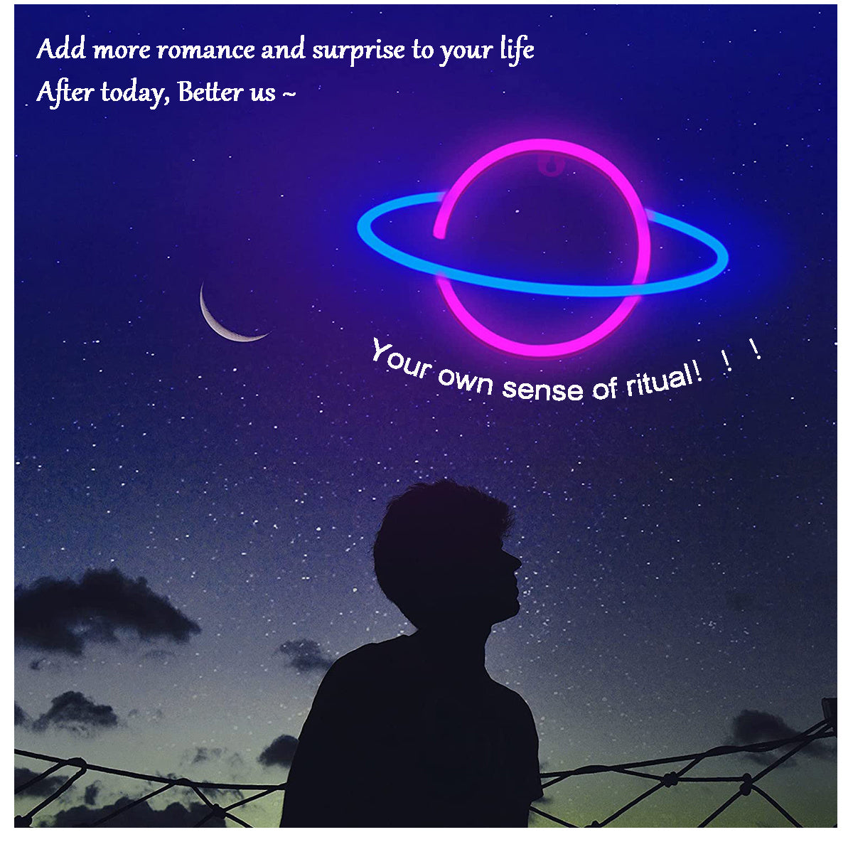 Panneau Néon LED - Planète