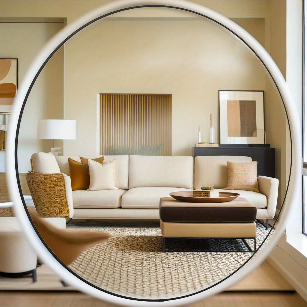 Miroir Rond Noir 60 cm – Anti-Buée