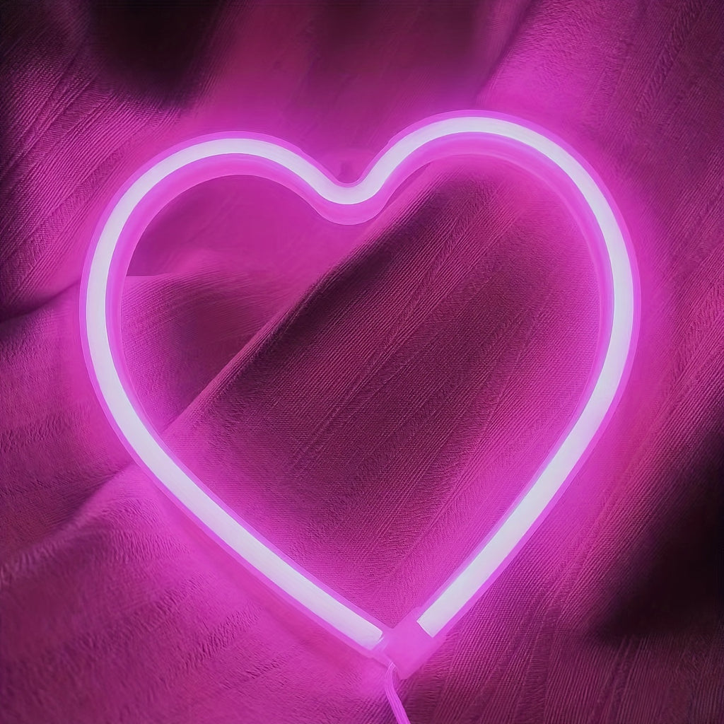 Panneau Néon LED - Design Coeur