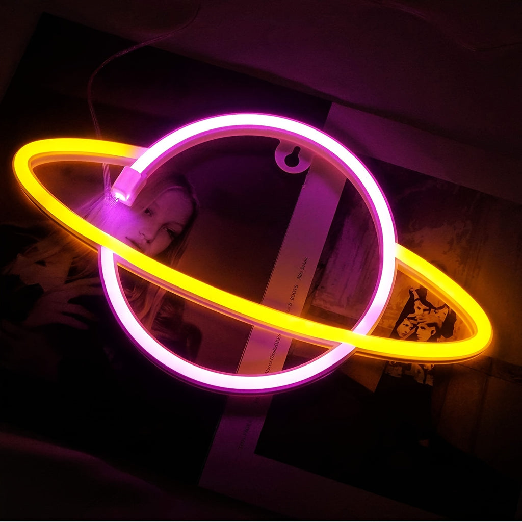 Panneau Néon LED - Planète