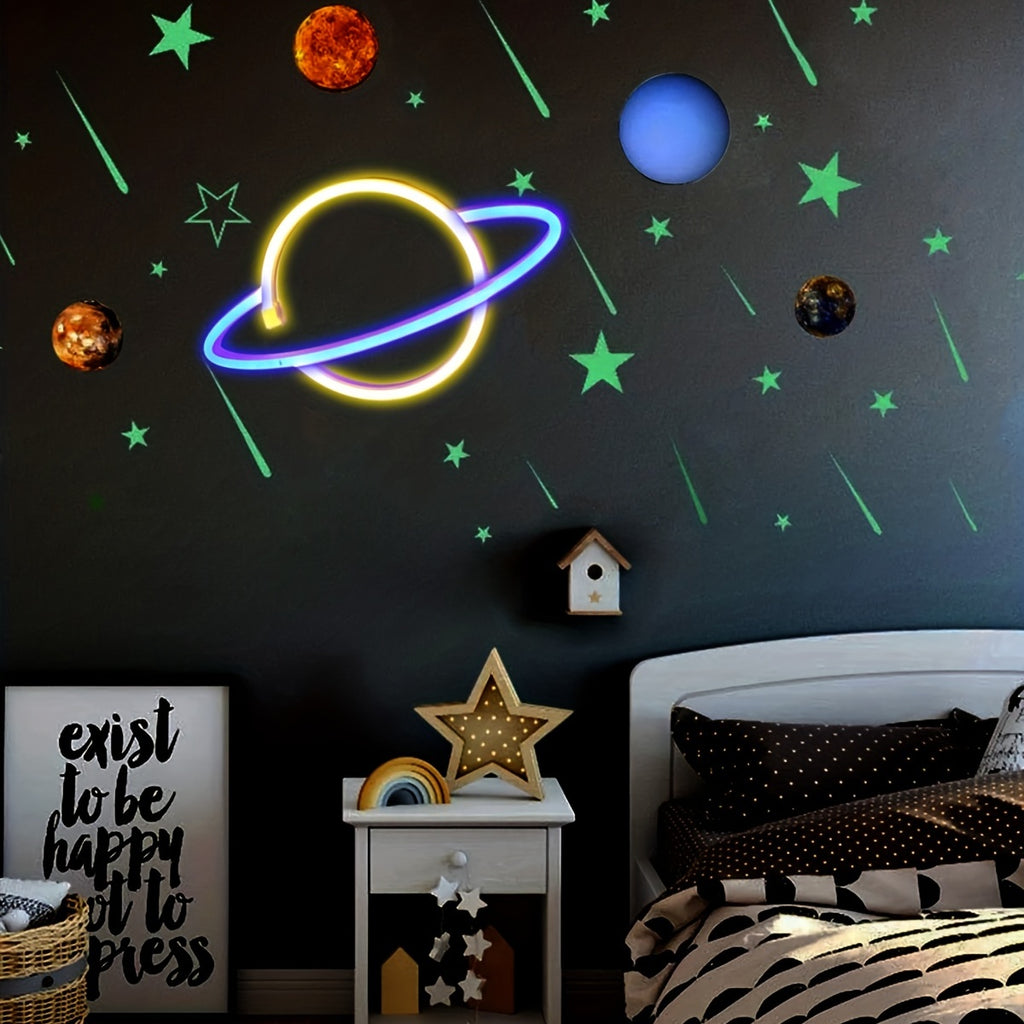 Panneau Néon LED - Planète