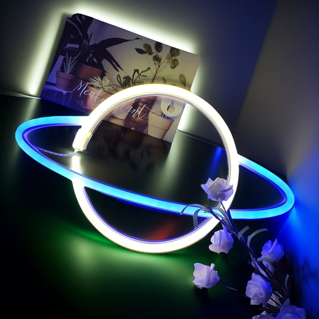 Panneau Néon LED - Planète