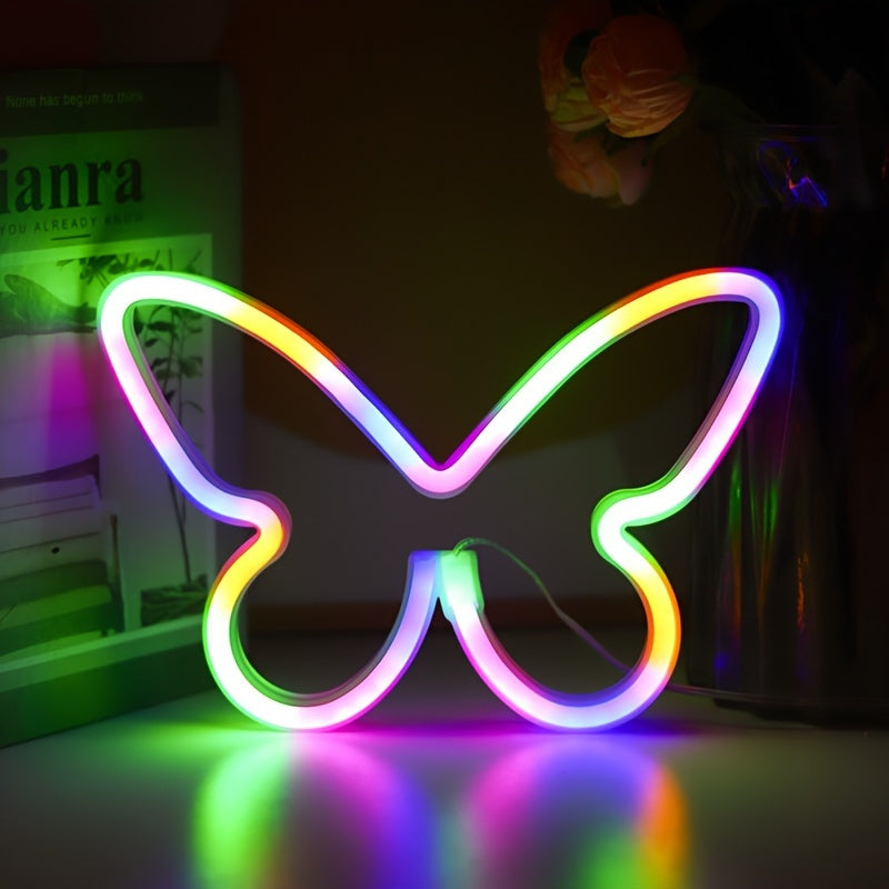 Panneau Néon LED - Design Papillon