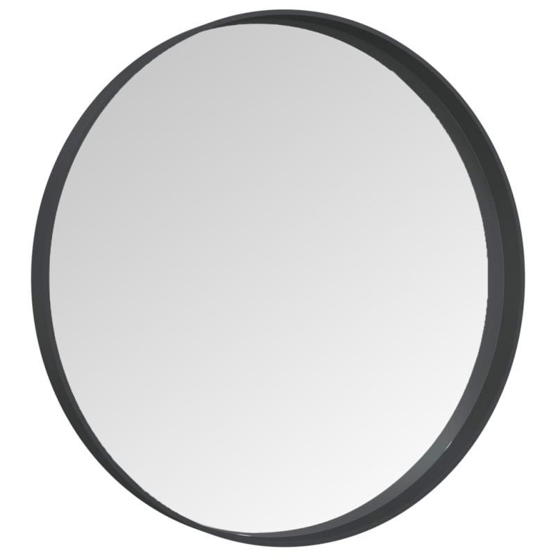 Miroir Rond Noir Moderne 40 cm