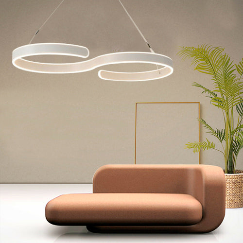 Suspension LED Contemporaine – Design Spiralé en Acrylique