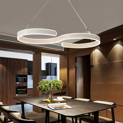 Suspension LED Contemporaine – Design Spiralé en Acrylique