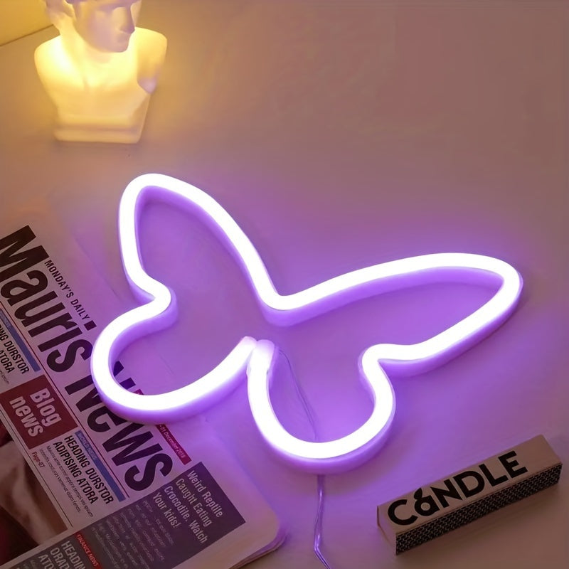 Panneau Néon LED - Design Papillon