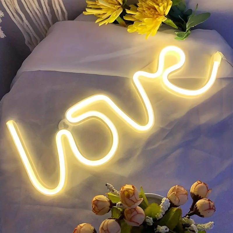 Panneau Néon LED - Design Lettre Love