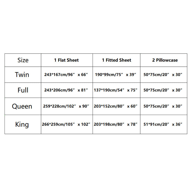 Parure de Lit Satin 4 Pièces – Drap Housse, Drap Plat & 2 Taies d’Oreiller