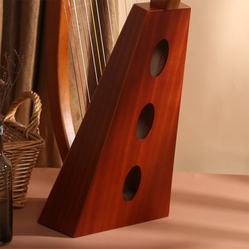 Harpe 15 ou 19 Cordes en Bois Massif – Instrument de Musique en Acajou