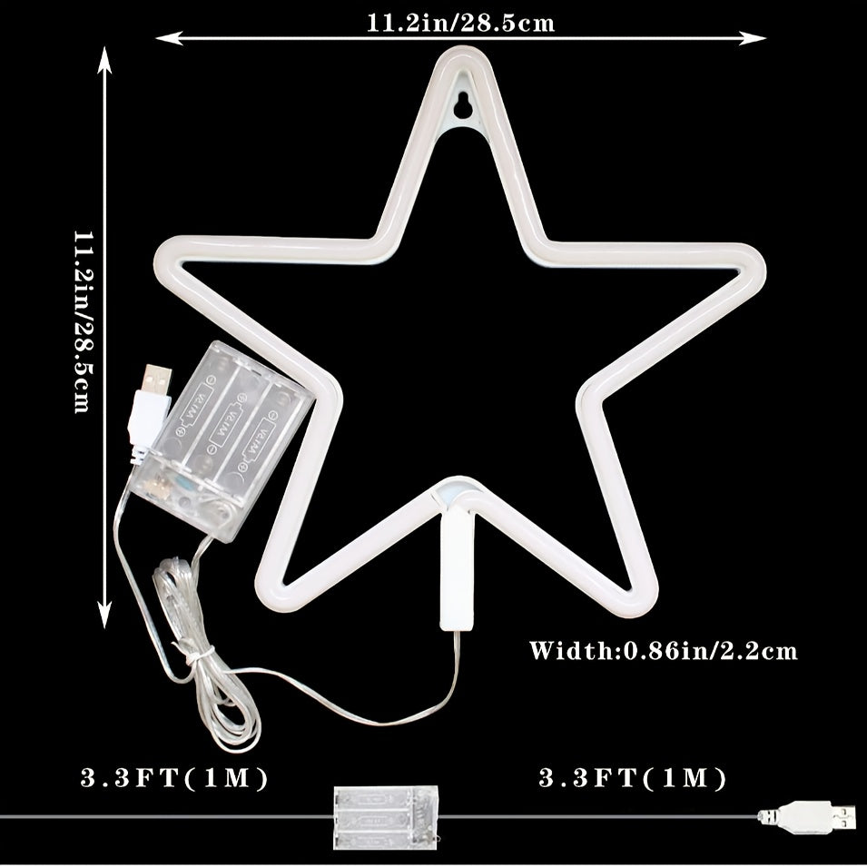 Panneau Néon LED - Design Étoile