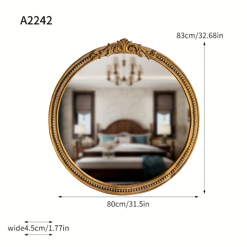 Miroir Ovale Vintage – Cadre Métal Poli