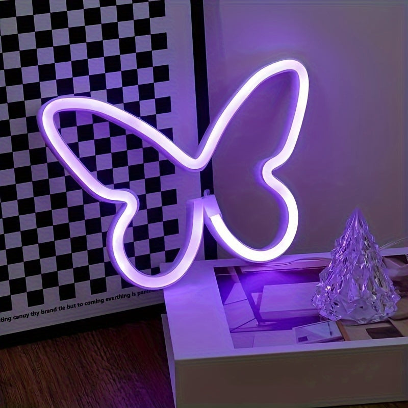 Panneau Néon LED - Design Papillon