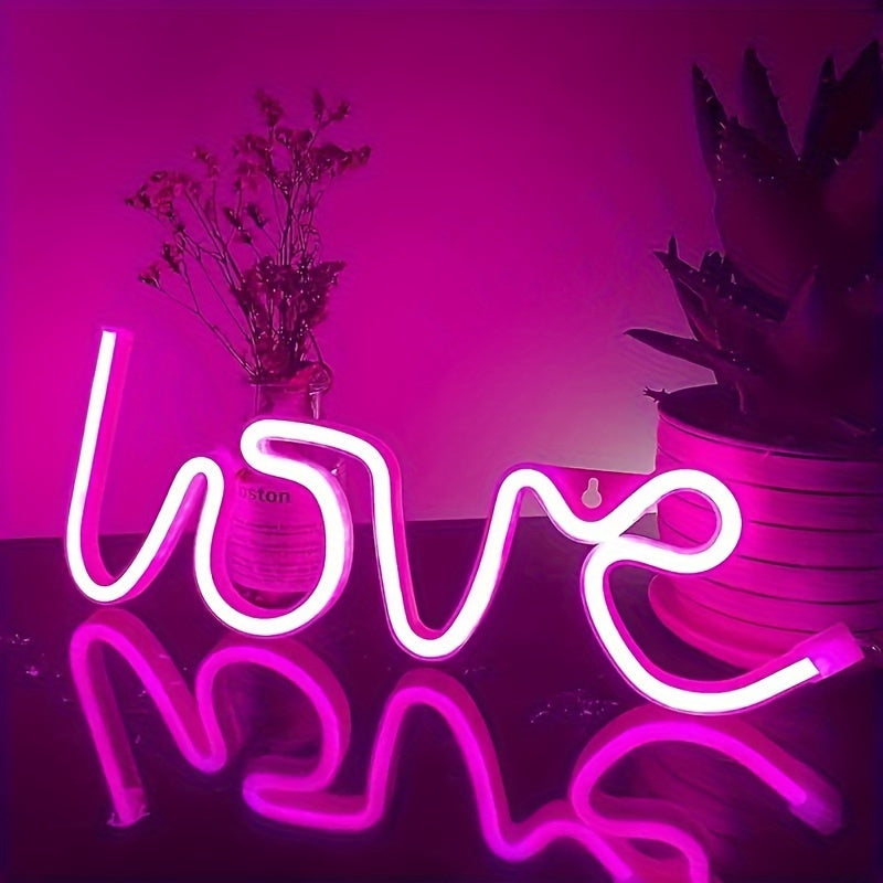 Panneau Néon LED - Design Lettre Love