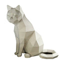Sculpture 3D Chat Blanc - Décoration DIY en Papercraft